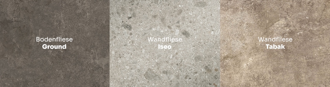 Farbpalette Designlinie Zermatt: Wand- & Bodenfliese.